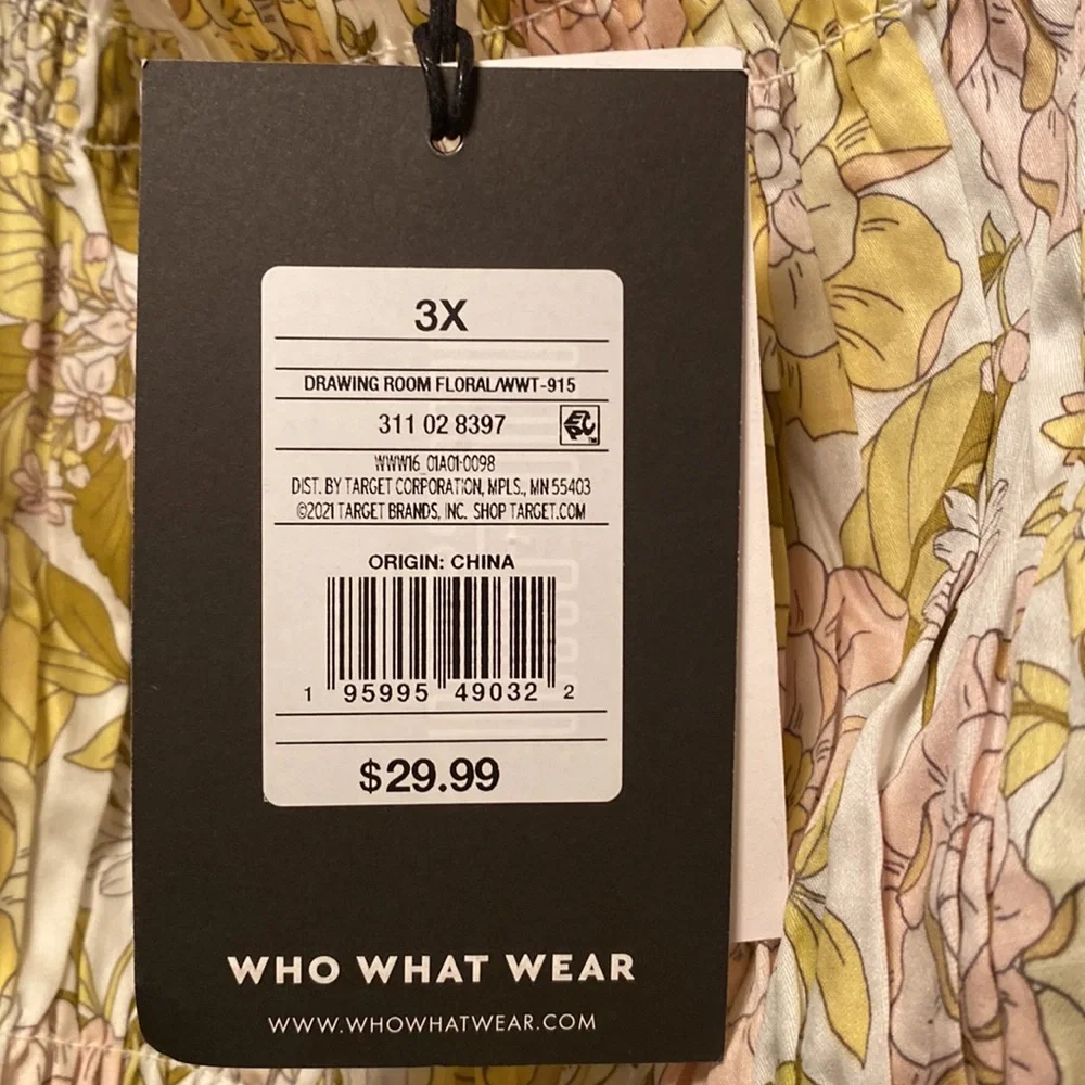 Brand New Who What Wear Floral Top…size 3X - Picture 5 of 6